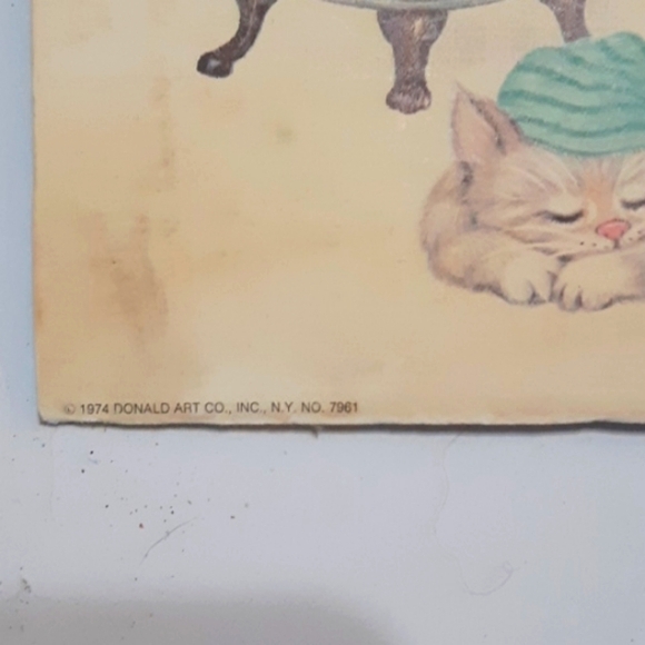 Vintage K CHIN Clown Print Litho wall hanging 1 Circus Life Hobo Weather - Picture 4 of 7